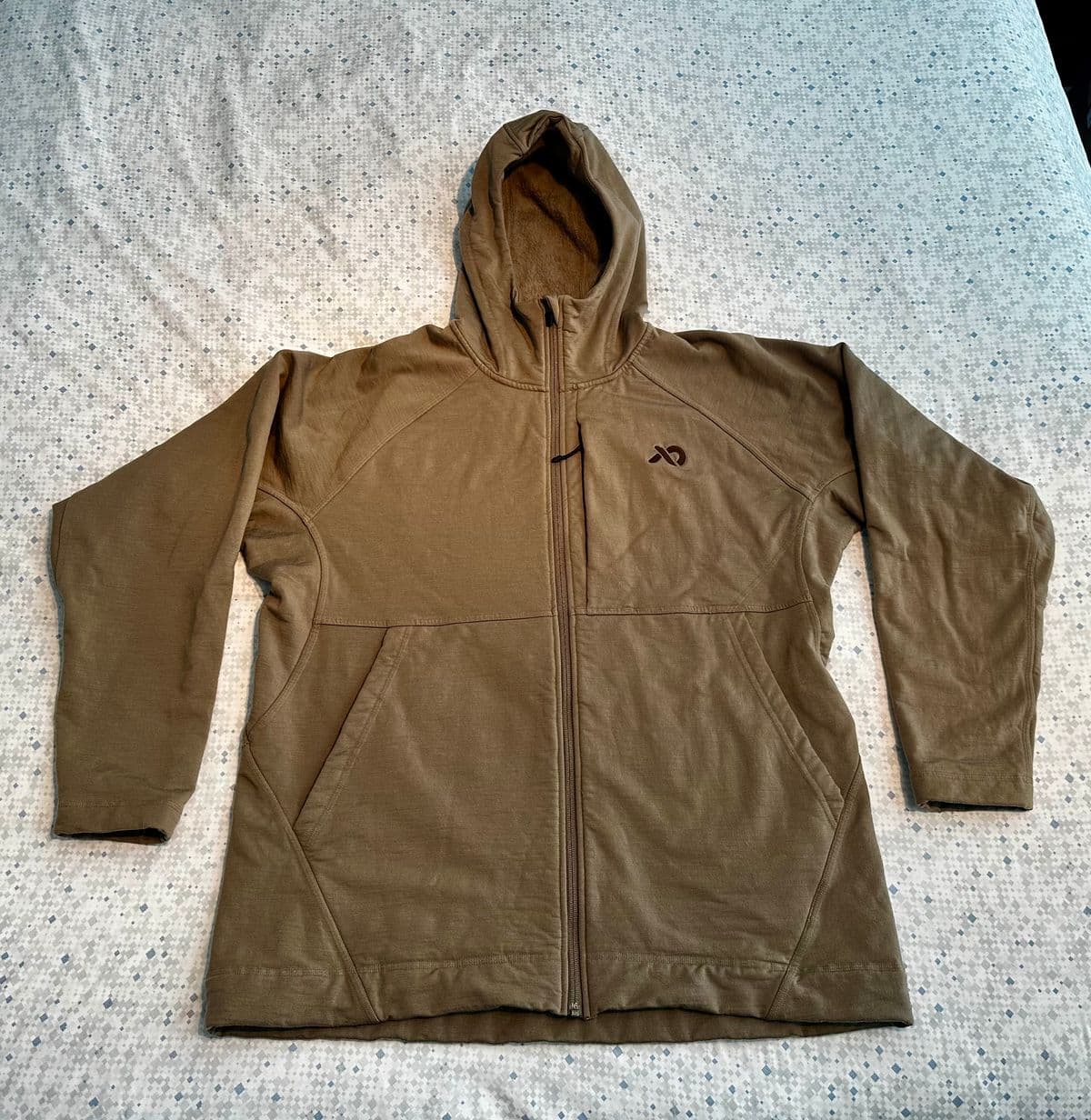First Lite Rugged Wool Zip Hoody - XL - Walnut